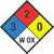 NFPA Diamond 704: 3-2-0 W OX - Wall Sign