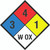 NFPA Diamond 704: 3-4-1 W OX - Wall Sign