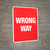 Red Wrong Way Sign