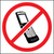 No cell phone area sign and label