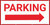 Parking Right Arrow Banner