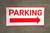 Parking Right Arrow Banner