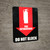 Fire Extinguisher Do Not Block - Black - Red