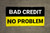 Bad Credit No Problem Yellow/Black Banner