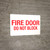 Fire Door Do Not Block Sign
