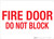 Fire Door Do Not Block Sign