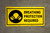 Breathing Protection Required Icon On Black Circle Banner
