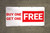 Buy One Get One Free White/Red Banner