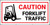 Caution Forklift Traffic Red/Black Banner