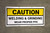 Caution Welding & Grinding Wear Proper PPE Black Frame Banner