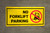 No Forklift Parking (Yellow) Banner
