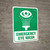 Emergency Eye Wash Station Wall Sign