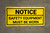 Notice Safety Equipment Must Be Worn Black Frame Banner