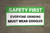 Safety First Everyone Grinding Must Wear Goggles Banner