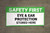 Safety First Eye and Ear Protection Stored Here Banner