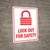 Lock Out For Safety Wall Sign