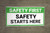 Safety First Safety Starts Here Banner