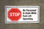 Stop No Personnel In Aisle While Forklift Operating Banner
