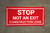 Stop Not An Exit Construction Zone Framed Banner