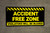Accident Free Zone Violators Will Be Injured Hazard Banner