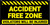 Accident Free Zone Violators Will Be Injured Hazard Banner