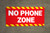 No Phone Zone Red Background Banner