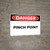 Danger Pinch Point Wall Sign