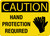 Caution Hand Protection Required Wall Sign