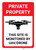Private Property: This Site is Monitored by UAV/Drone - Wall Sign