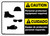 Bilingual Caution Person Protection Equipment Required Wall Sign