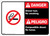 Bilingual Spanish Danger Diesel Fuel No Smoking Wall Sign