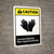 Caution: Corrosive Materials Wear Protection White - Portrait Wall Sign