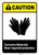 Caution: Corrosive Materials Wear Protection White - Portrait Wall Sign