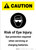 Caution: Eye Protection Required with Graphic - Portrait Wall Sign