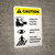 Caution: Forklift Traffic Hazard Look Both Ways Follow Walkways - Portrait Wall Sign