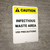 Caution: Infectious Waste Area use PreCaution:s - Portrait Wall Sign