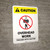 Caution: Overhead Work Proceed With Caution - Portrait Wall Sign