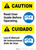 Caution: Read User Guide Before Operating Bilingual Spanish - Portrait Wall Sign