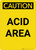 Caution: Acid Area - Portrait Wall Sign