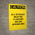 Caution: Approach Door Slowly - Portrait Wall Sign
