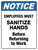 Notice - Employees Must Sanitize Hands Floor Sign