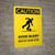 Caution: Back Safety Belt Must Be Worn With Graphic - Portrait Wall Sign