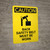 Caution: Be Alert Power Trucks Operating In Area - Portrait Wall Sign