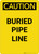 Caution: Buried Pipe Line - Portrait Wall Sign