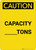 Caution: Capacity Tons - Portrait Wall Sign