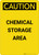 Caution: Chemical Storage Area - Portrait Wall Sign