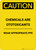 Caution: Chemicals are Otoxicants Wear PPE - Portrait Wall Sign