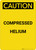 Caution: Compressed Helium - Portrait Wall Sign