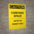 Caution: Confined Space Trained Personnel Only - Portrait Wall Sign