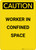 Caution: Confined Space Worker - Portrait Wall Sign